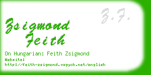 zsigmond feith business card